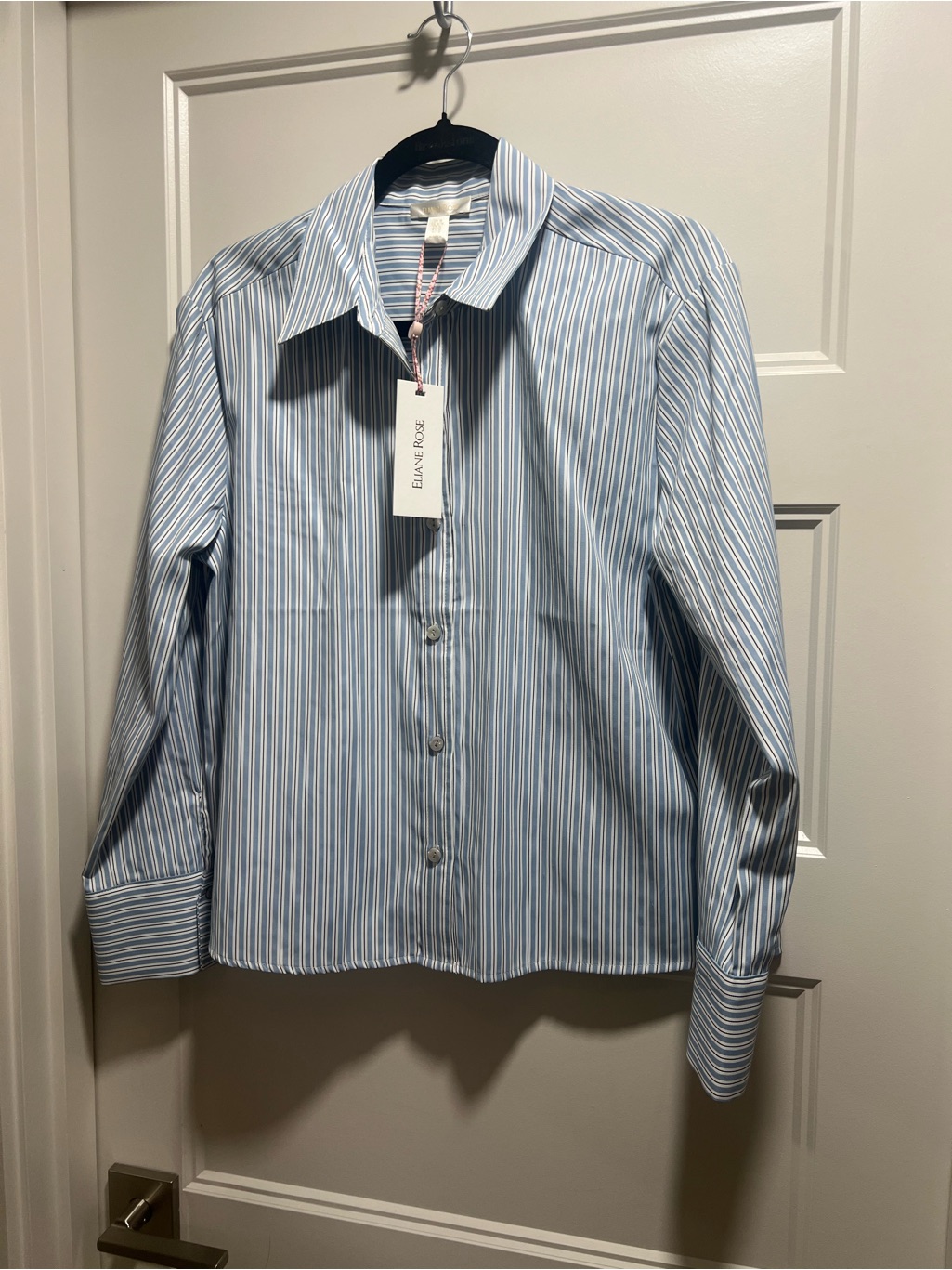 Brookstone Light Blue & White Pinstripe Button-Down Shirt
